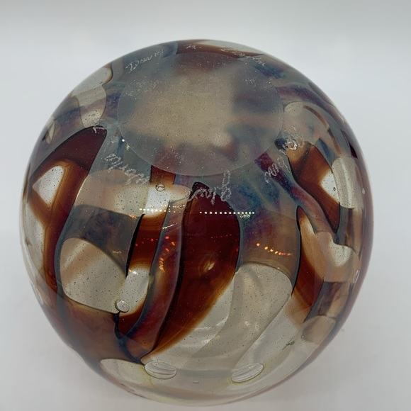 Stunning 1979 signed David R. Boutin RAINBOW GLASS WORKS hand blown vase - Picture 5 of 9